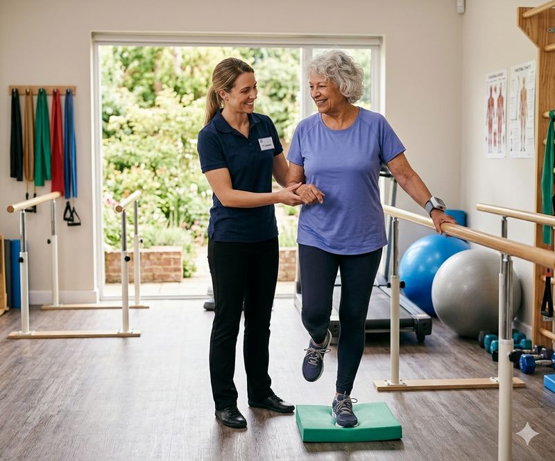 Physical therapy session at The Waters of Dillsboro-Ross Manor